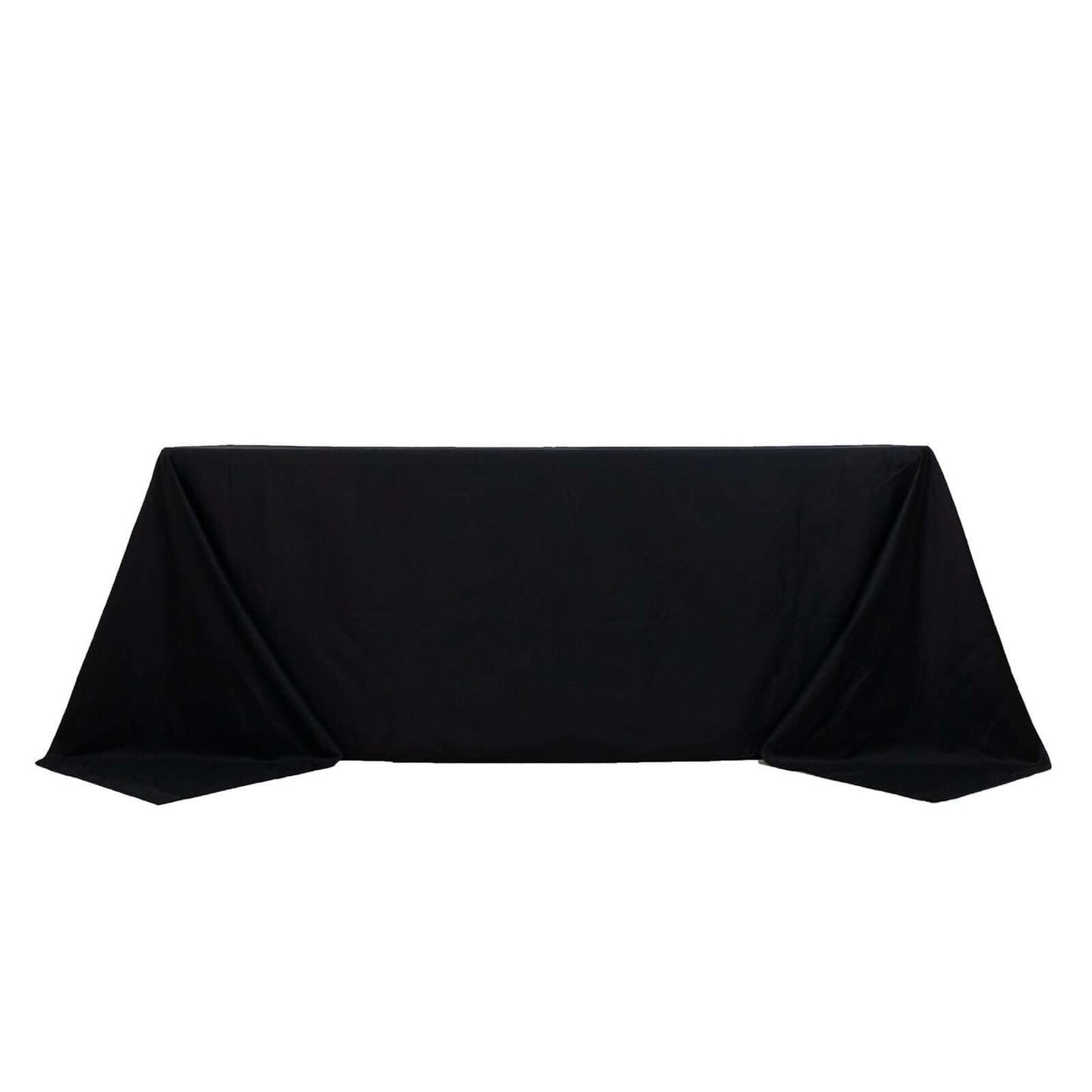 100% Cotton 90"x132" Rectangle Tablecloth Black Linen - Seamless, Soft & Breathable Table Cover - Linen Luxes