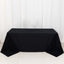 100% Cotton 90"x132" Rectangle Tablecloth Black Linen - Seamless, Soft & Breathable Table Cover - Linen Luxes