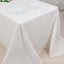 100% Cotton 90"x132" Rectangle Tablecloth White Linen - Seamless, Soft & Breathable Table Cover - Linen Luxes