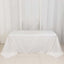 100% Cotton 90"x132" Rectangle Tablecloth White Linen - Seamless, Soft & Breathable Table Cover - Linen Luxes