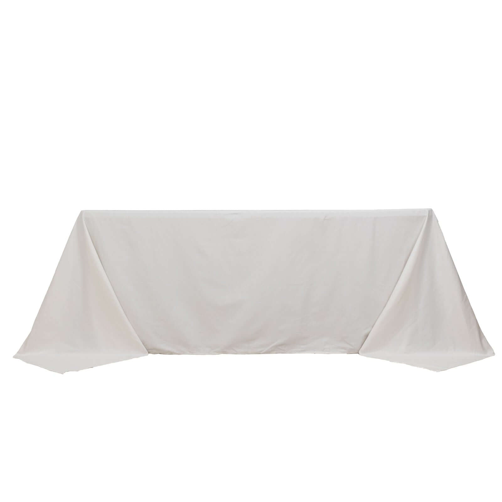 100% Cotton 90"x132" Rectangle Tablecloth White Linen - Seamless, Soft & Breathable Table Cover - Linen Luxes