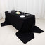 100% Cotton 90"x156" Rectangle Tablecloth Black Linen - Seamless, Soft & Breathable Table Cover - Linen Luxes