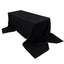 100% Cotton 90"x156" Rectangle Tablecloth Black Linen - Seamless, Soft & Breathable Table Cover - Linen Luxes