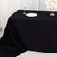 100% Cotton 90"x156" Rectangle Tablecloth Black Linen - Seamless, Soft & Breathable Table Cover - Linen Luxes