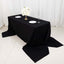 100% Cotton 90"x156" Rectangle Tablecloth Black Linen - Seamless, Soft & Breathable Table Cover - Linen Luxes