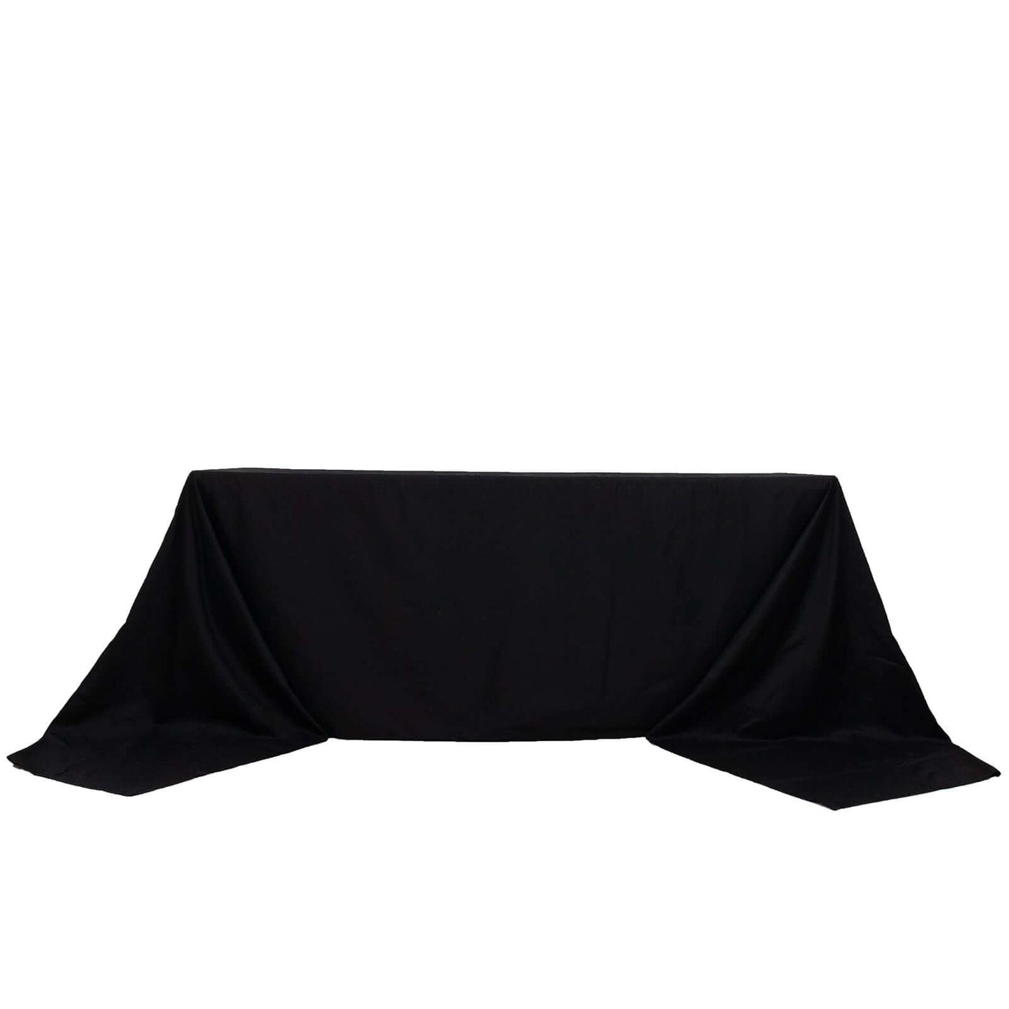 100% Cotton 90"x156" Rectangle Tablecloth Black Linen - Seamless, Soft & Breathable Table Cover - Linen Luxes