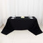 100% Cotton 90"x156" Rectangle Tablecloth Black Linen - Seamless, Soft & Breathable Table Cover - Linen Luxes