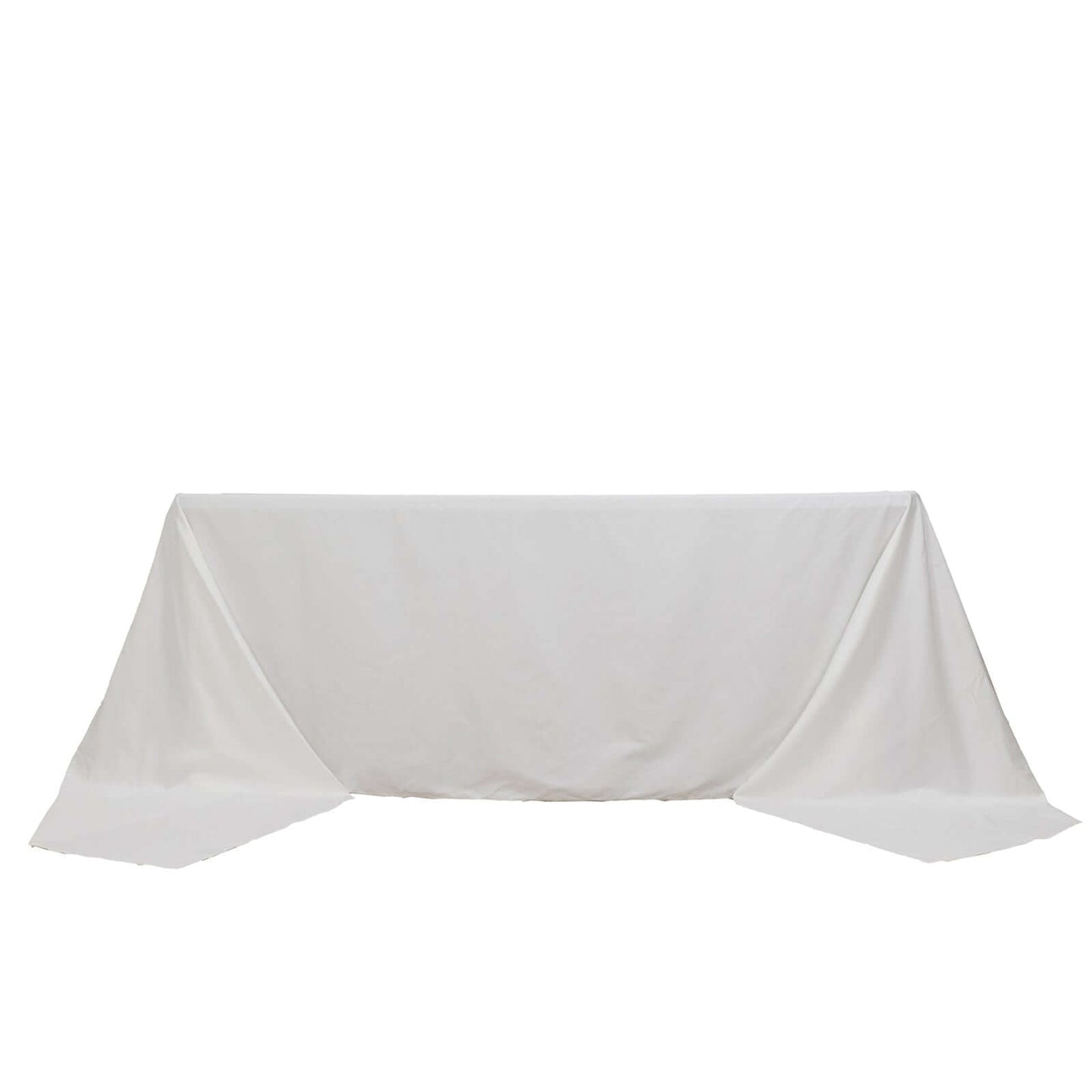 100% Cotton 90"x156" Rectangle Tablecloth White Linen - Seamless, Soft & Breathable Table Cover - Linen Luxes