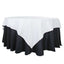 100% Cotton 90"x90" Table Overlay Square Tablecloth White Linen - Sophisticated, Soft & Breathable Fabric Table Cover