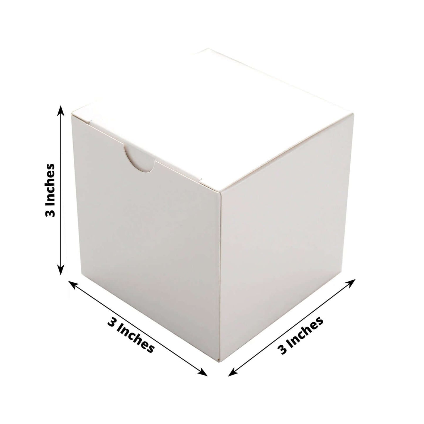 100 Pack 3" Easy DIY White Party Or Shower Favor Candy Gift Boxes - Linen Luxes