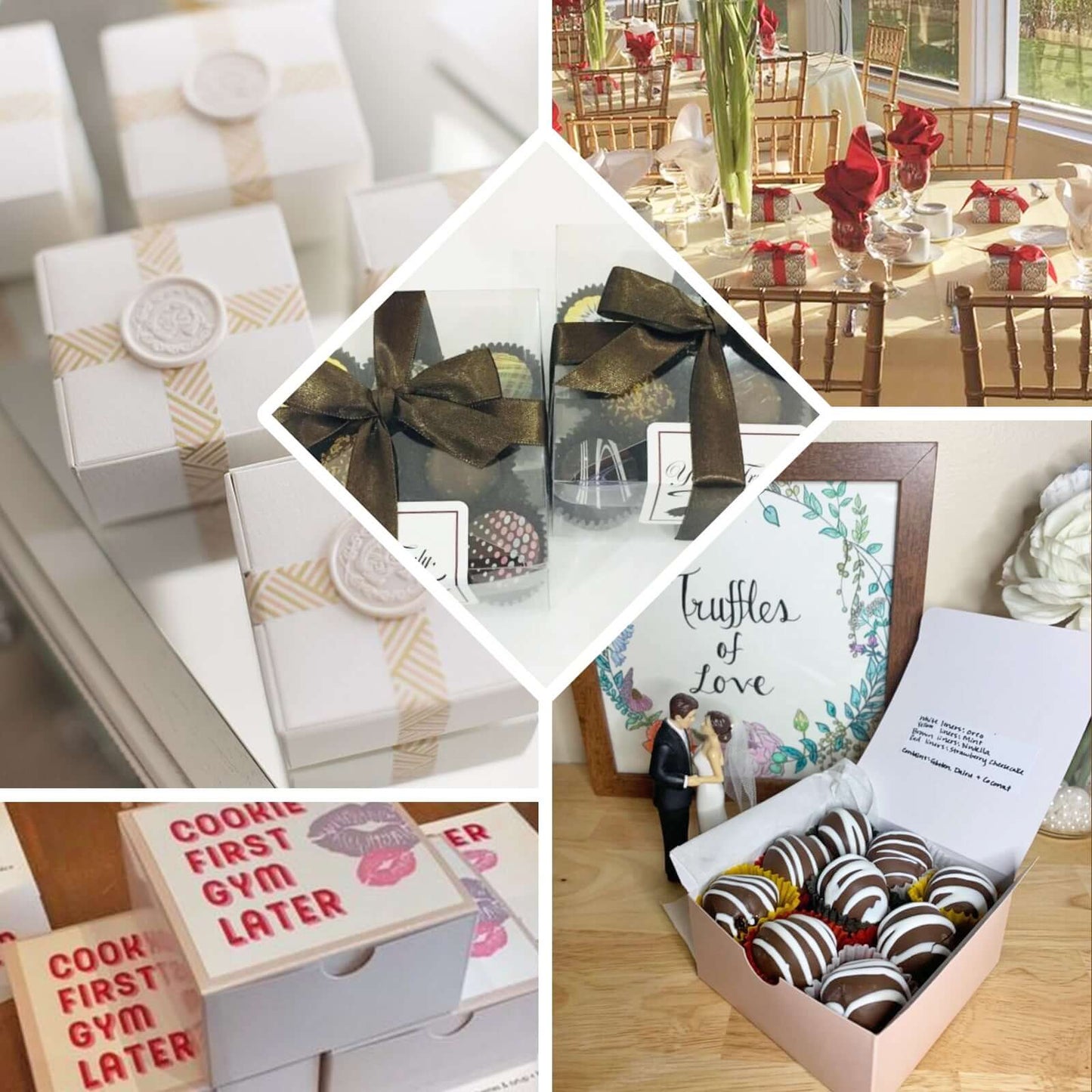 100 Pack 4"x4"x2" Blush Cake Cupcake Party Favor Gift Boxes, DIY - Linen Luxes