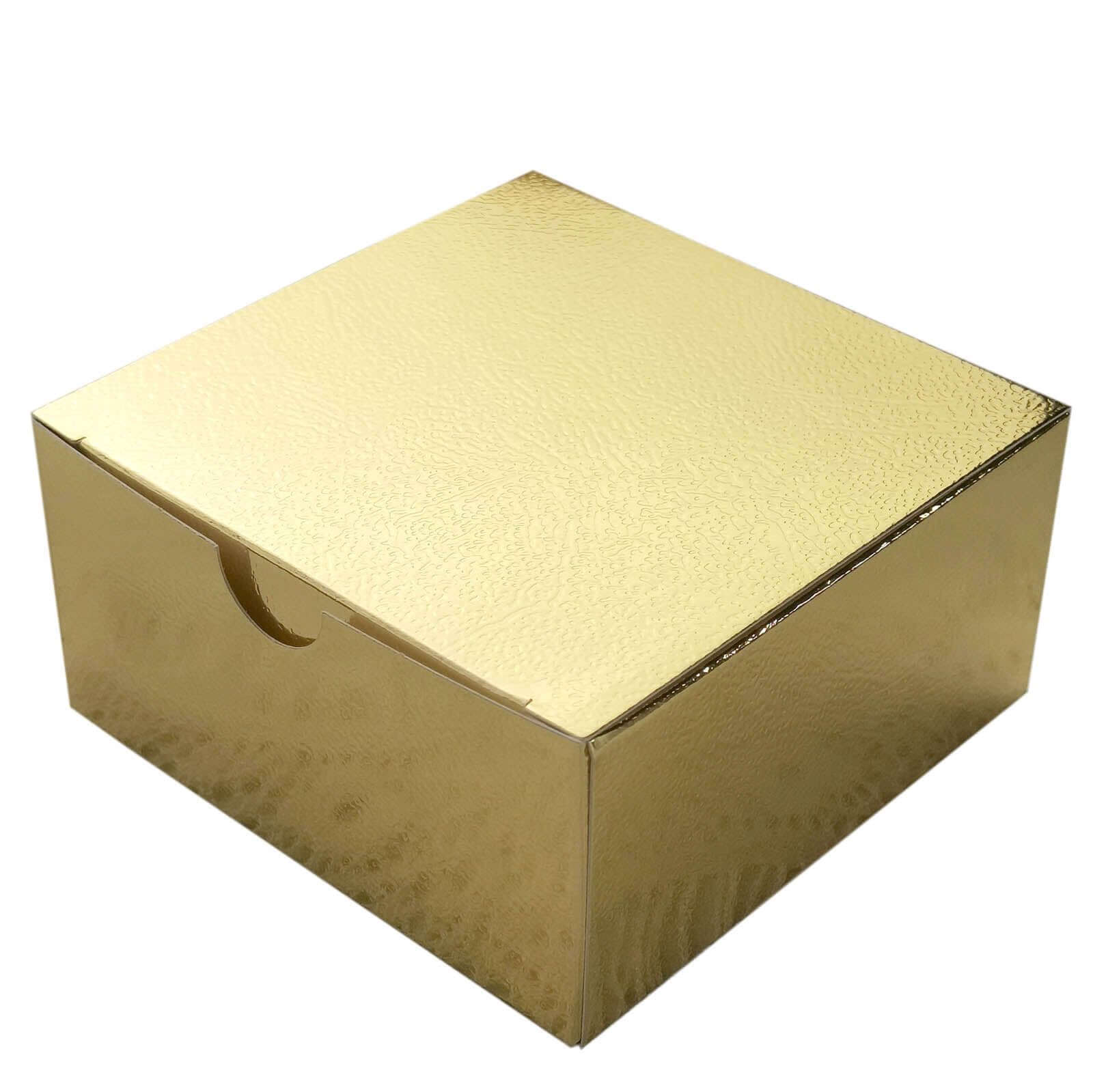 100 Pack 4"x4"x2" Gold Cake Cupcake Party Favor Gift Boxes, DIY - Linen Luxes