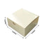 100 Pack 4"x4"x2" Ivory Cake Cupcake Party Favor Gift Boxes, DIY - Linen Luxes