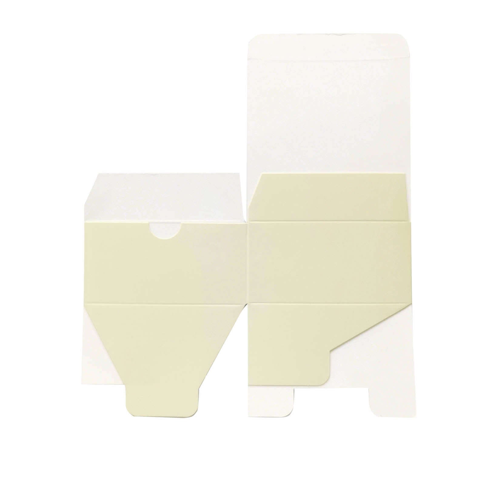 100 Pack 4"x4"x2" Ivory Cake Cupcake Party Favor Gift Boxes, DIY - Linen Luxes