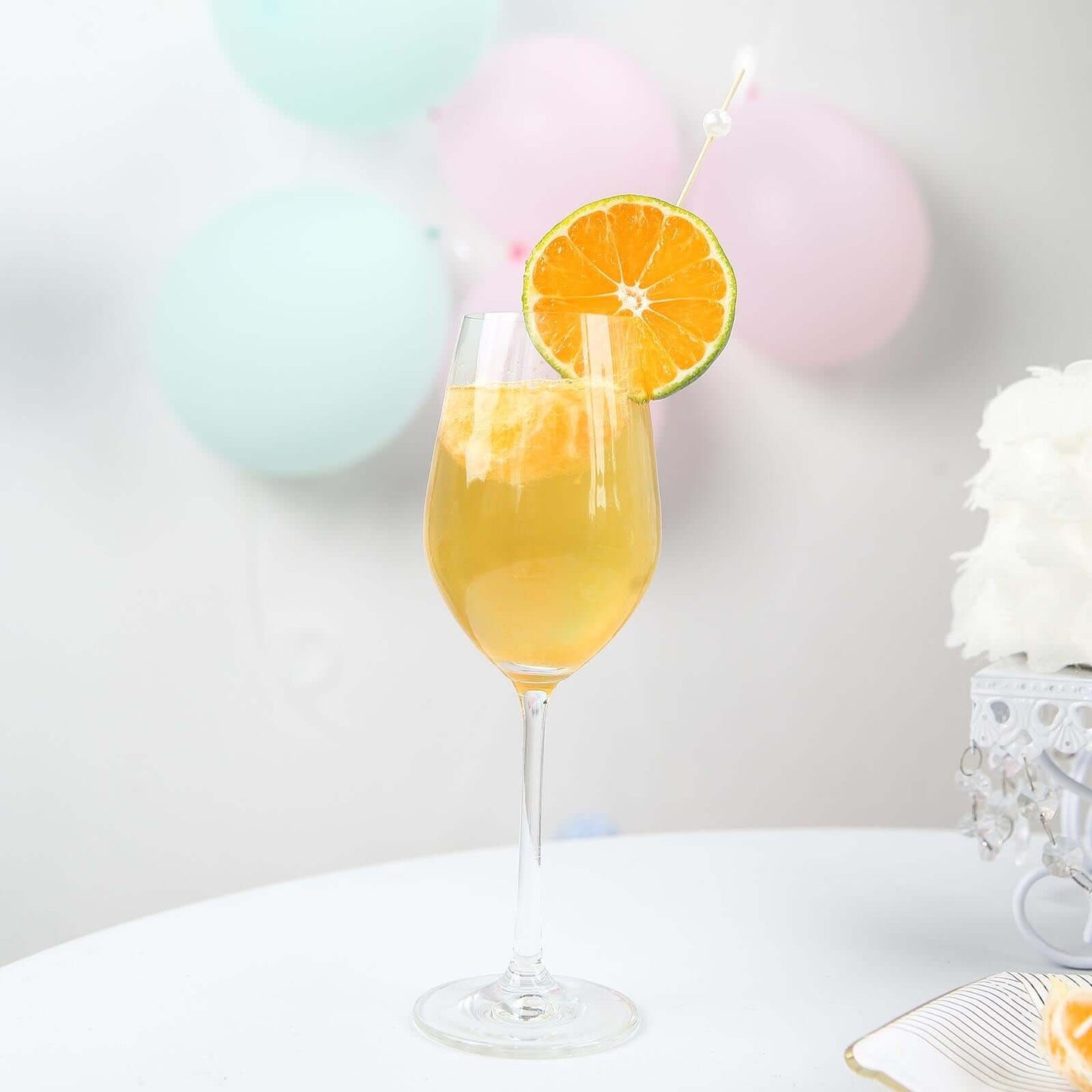 100 - Pack Bamboo Cocktail Picks Natural Pearl Decorative Top Design - Eco Friendly Stir Sticks 5" - Linen Luxes