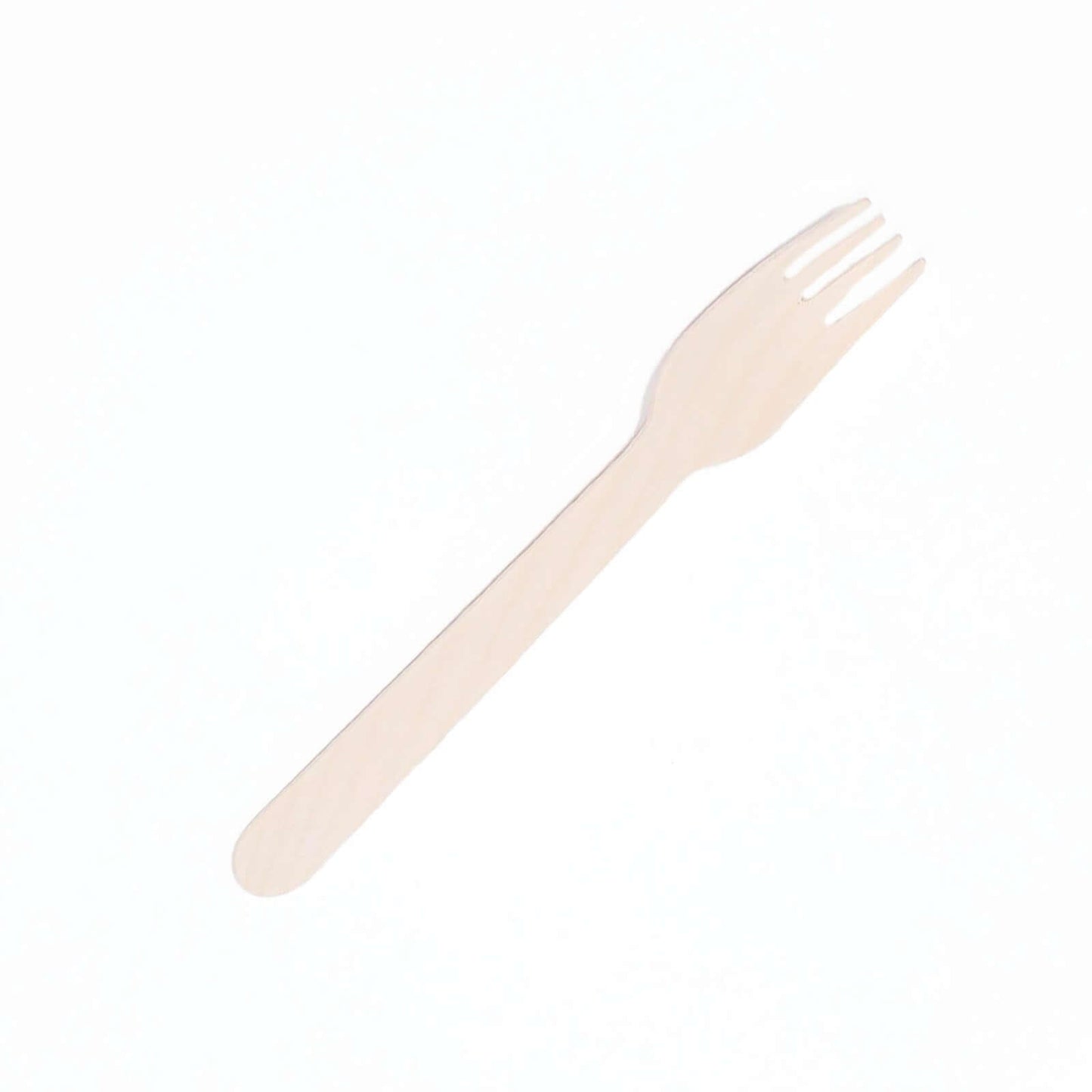 100 - Pack Birchwood Forks Natural - Eco Friendly Biodegradable Wooden Utensils for Rustic Themes & Outdoor Parties 6" - Linen Luxes