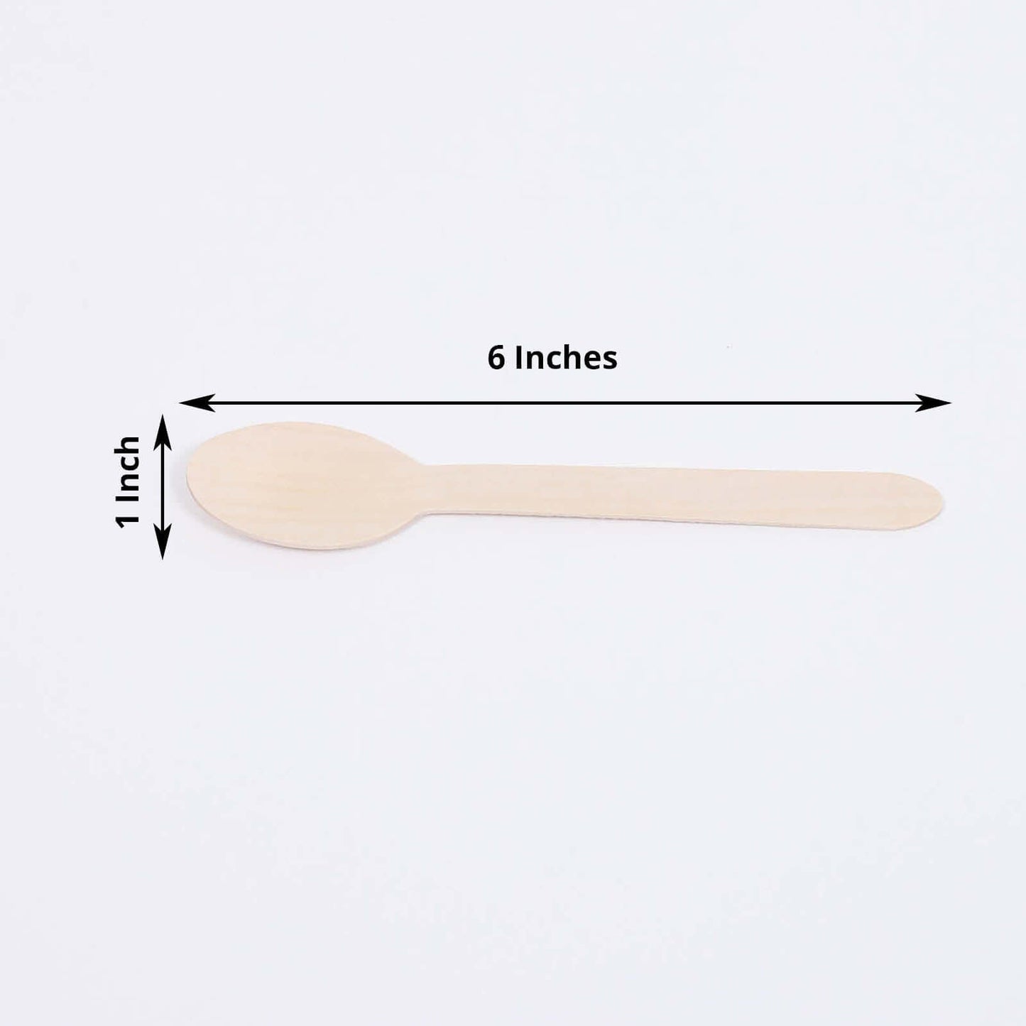 100 - Pack Birchwood Spoons Natural - Eco Friendly Biodegradable Wooden Utensils for Rustic Themes & Outdoor Parties 6" - Linen Luxes