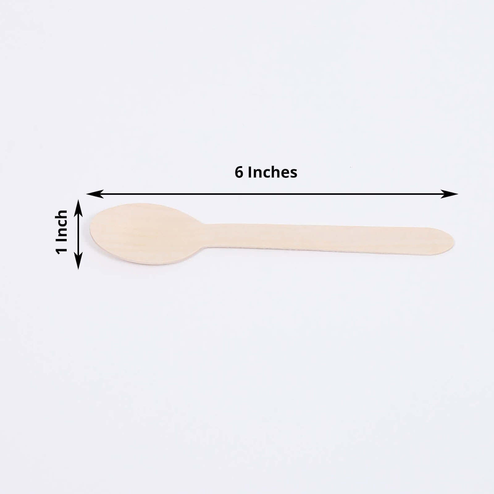 100 - Pack Birchwood Spoons Natural - Eco Friendly Biodegradable Wooden Utensils for Rustic Themes & Outdoor Parties 6" - Linen Luxes