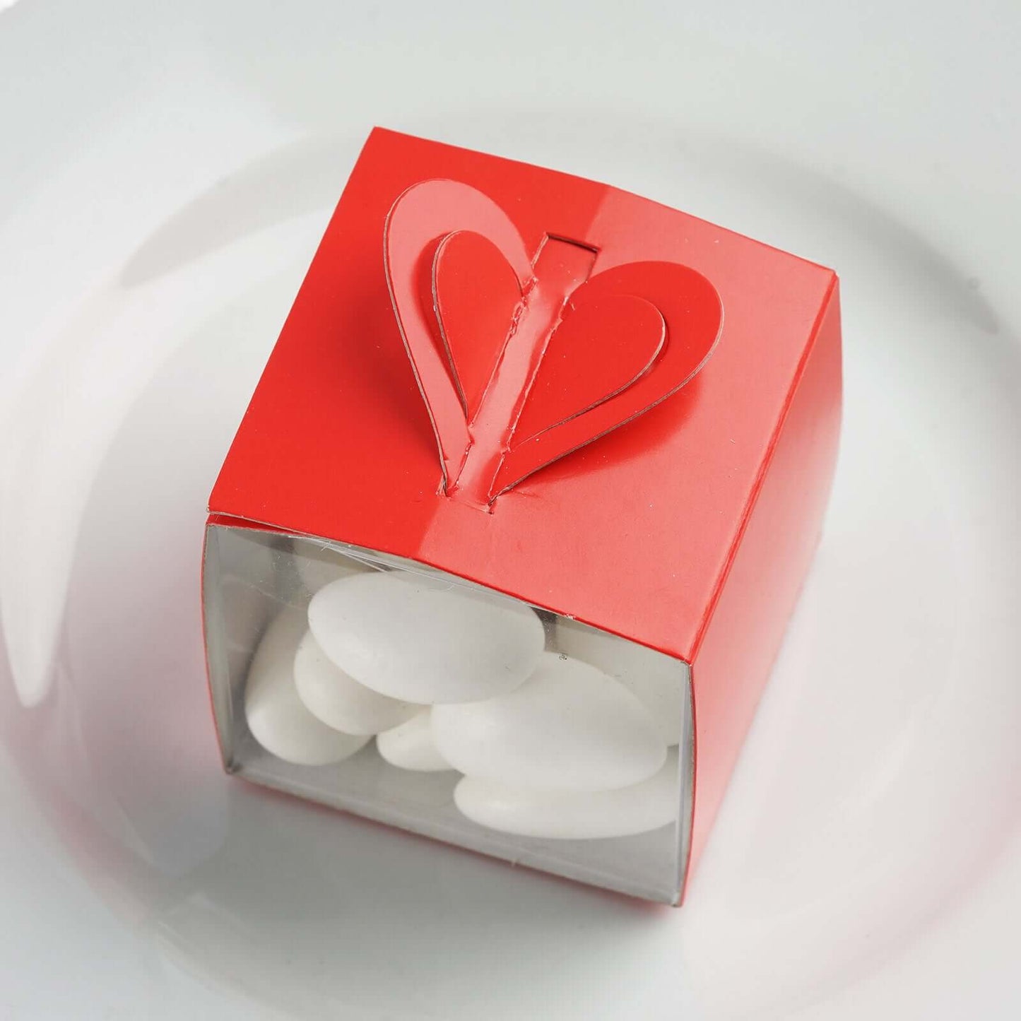 100 Pack Red DIY Cardstock Wraps For Clear Party Favor Gift Boxes - Clearance SALE - Linen Luxes