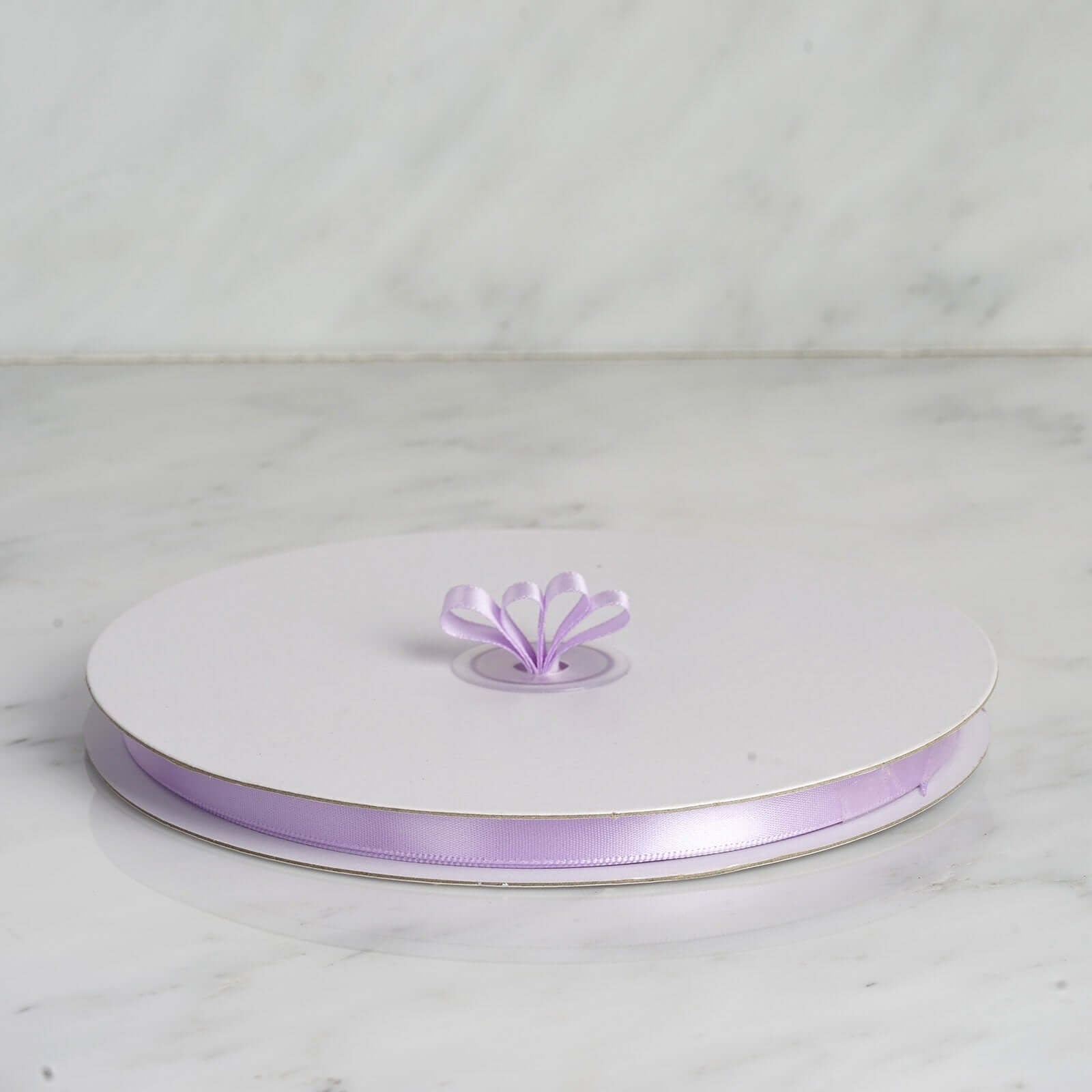 100 Yards 3/8" Lavender Lilac Single Face Decorative Satin Ribbon - Linen Luxes