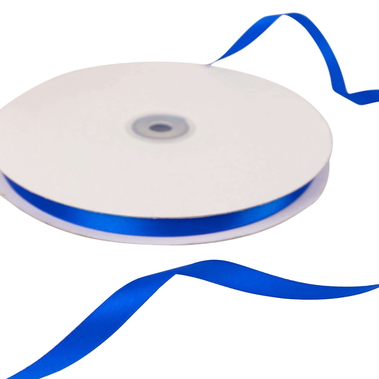 100 Yards 3/8" Royal Blue Single Face Decorative Satin Ribbon - Linen Luxes