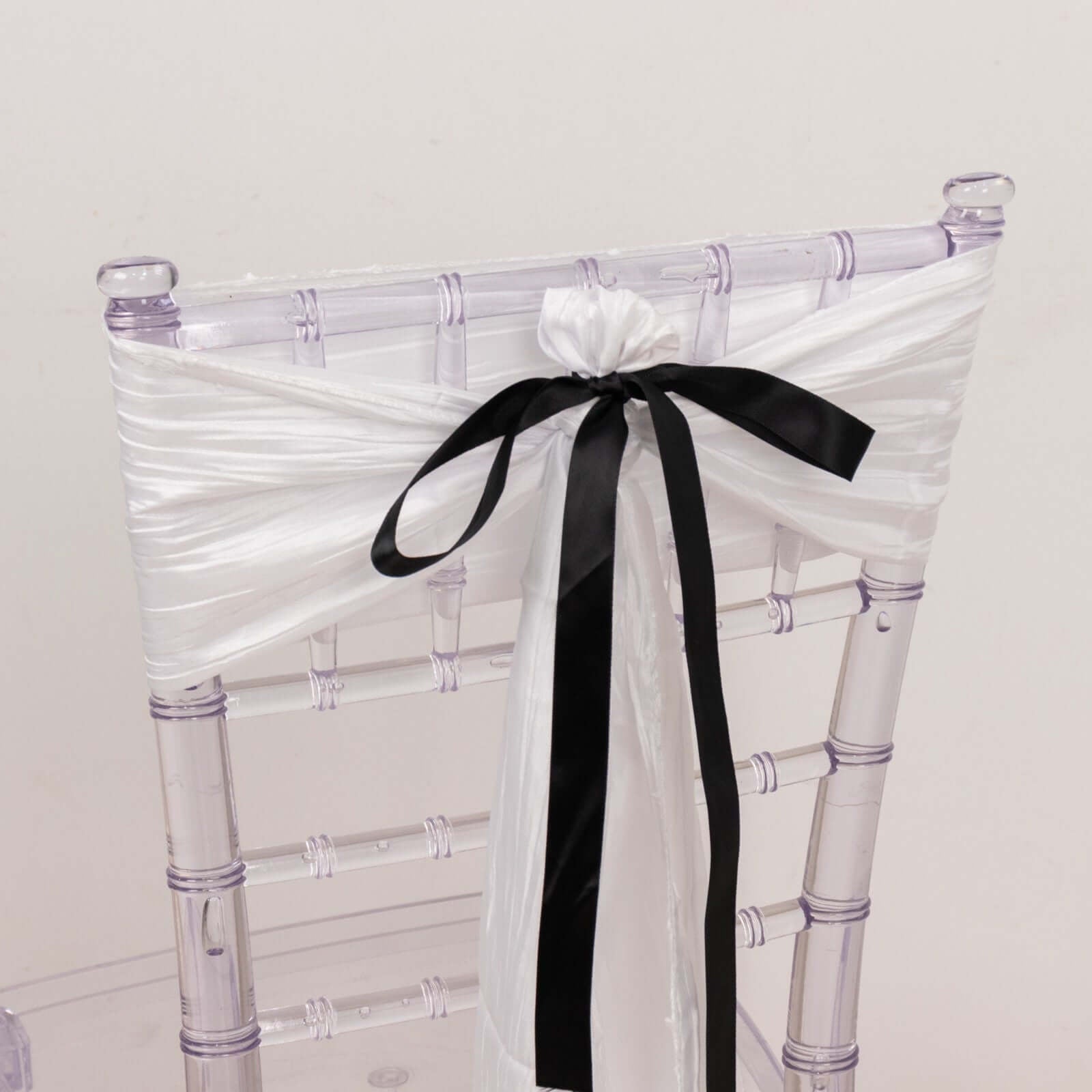 100 Yards 7/8" Black Single Face Decorative Satin Ribbon - Linen Luxes