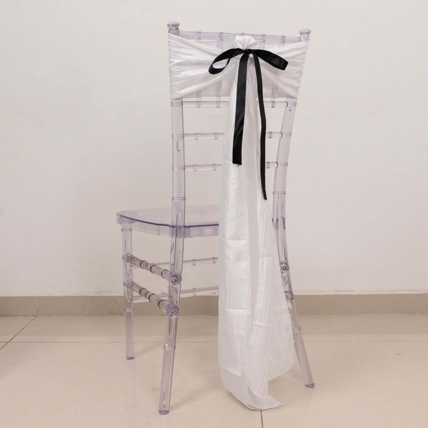 100 Yards 7/8" Black Single Face Decorative Satin Ribbon - Linen Luxes