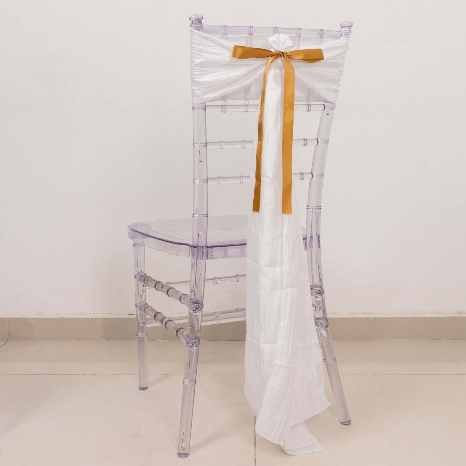 100 Yards 7/8" Gold Single Face Decorative Satin Ribbon - Linen Luxes