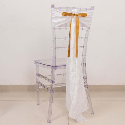 100 Yards 7/8" Gold Single Face Decorative Satin Ribbon - Linen Luxes