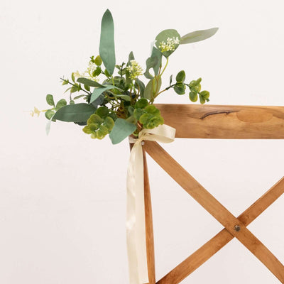 100 Yards 7/8" Ivory Single Face Decorative Satin Ribbon - Linen Luxes