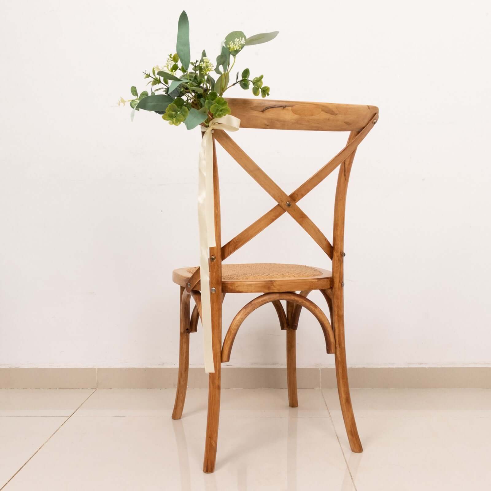 100 Yards 7/8" Ivory Single Face Decorative Satin Ribbon - Linen Luxes