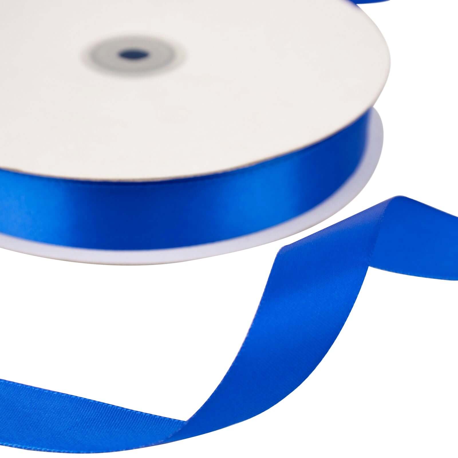 100 Yards 7/8" Royal Blue Single Face Decorative Satin Ribbon - Linen Luxes