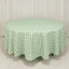 Polyester 108" Round Tablecloth White/Sage Green - Checkered Buffalo Plaid Table Cover