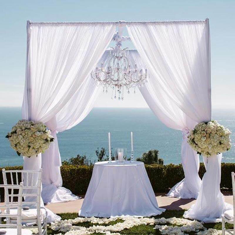 10ft 4 - Post DIY Photography Backdrop Stand, Wedding Arch Canopy Tent - Linen Luxes