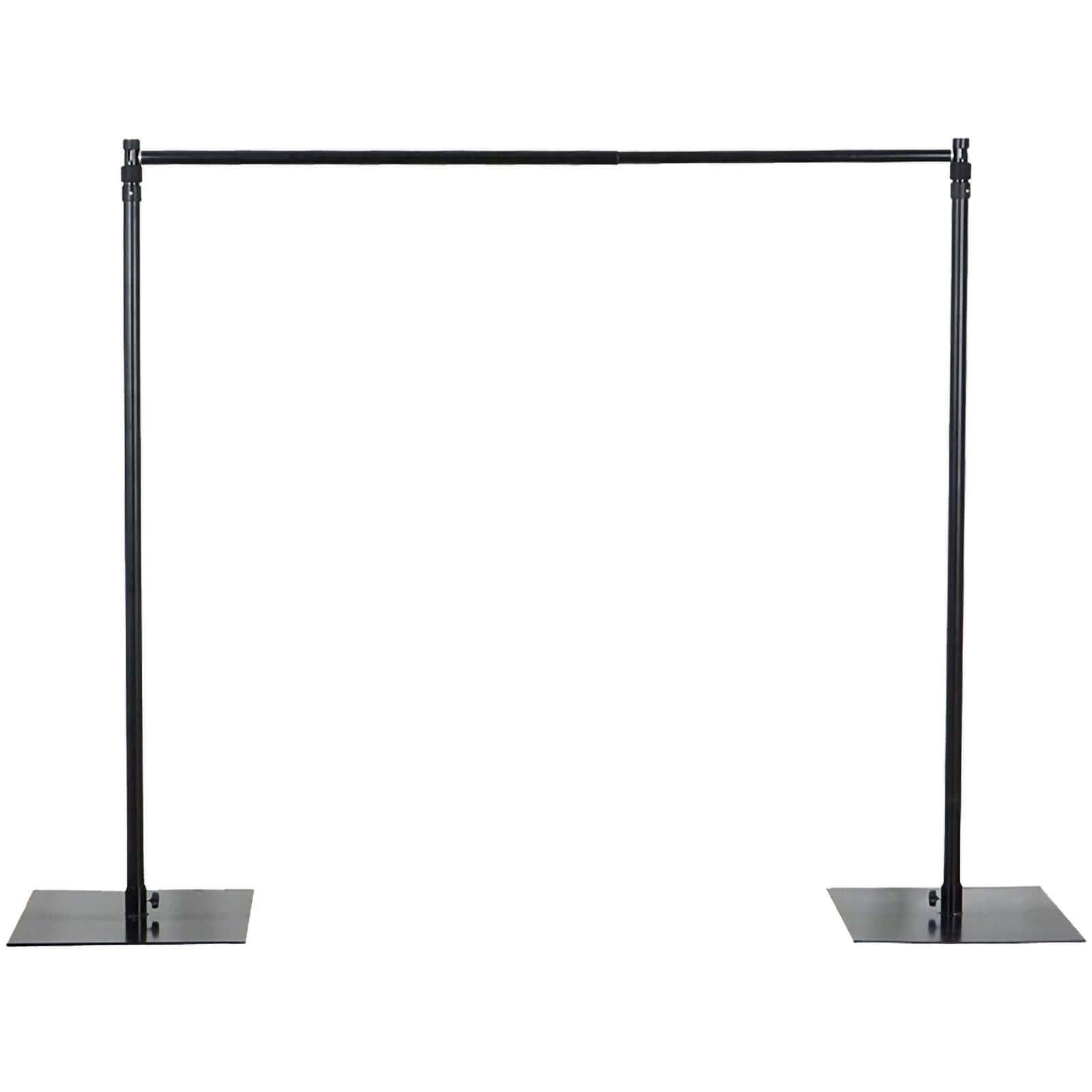 10ft Metal DIY Adjustable Heavy Duty Backdrop Stand Kit, Steel Base - Linen Luxes