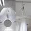 10ftx20ft White Sheer Durable Flame Resistant Ceiling Drape Curtain Panels - Linen Luxes