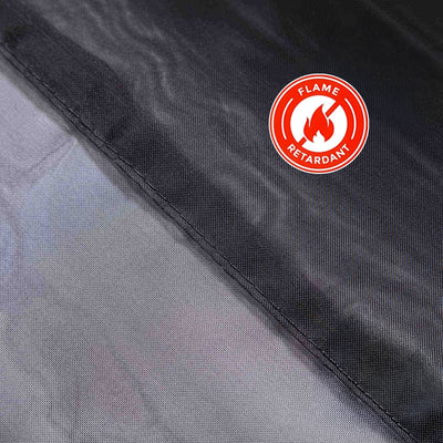 10ftx30ft Black Sheer Ceiling Drape Curtain Panels Durable Flame Resistant Fabric - Linen Luxes