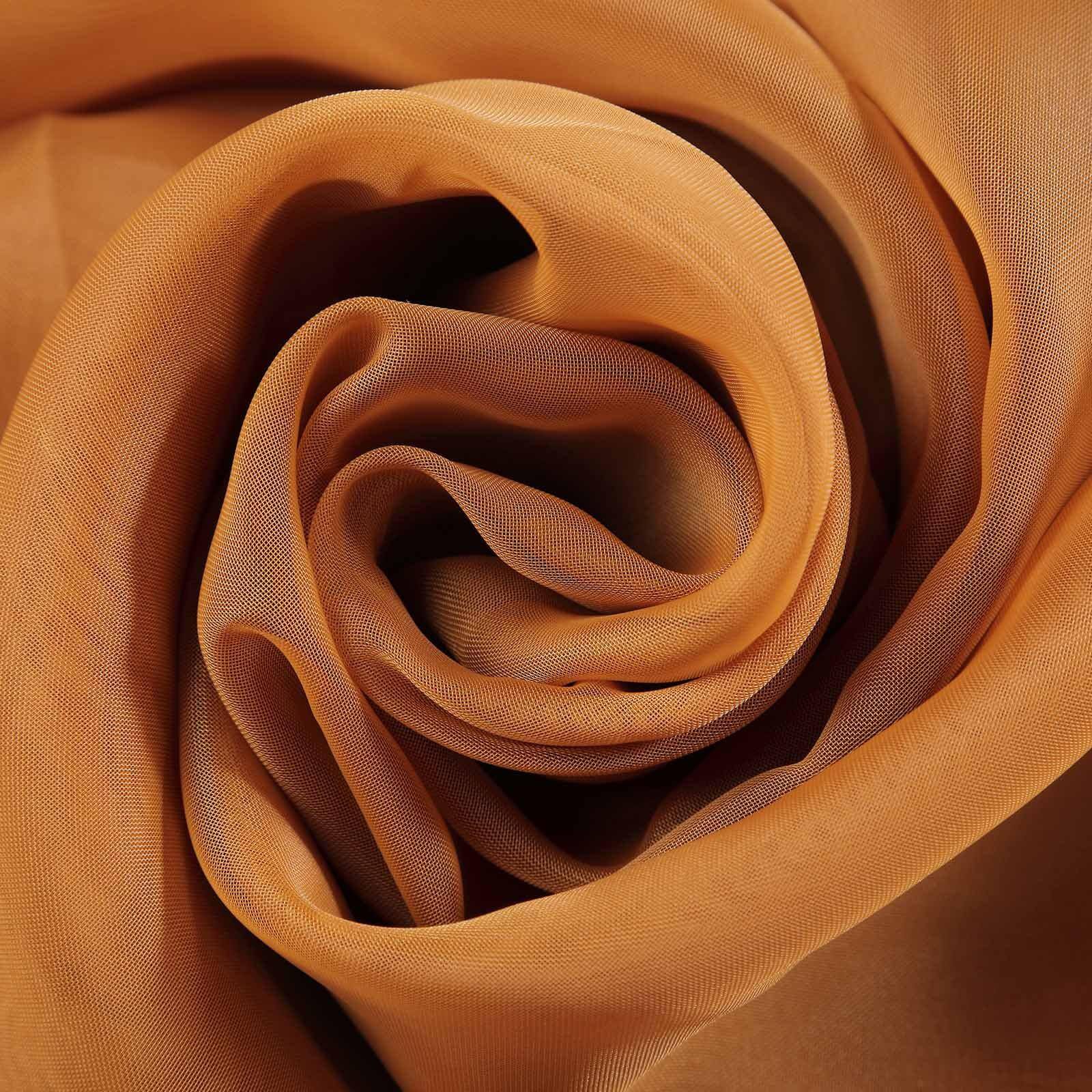 10ftx30ft Gold Sheer Ceiling Drape Curtain Panels Durable Flame Resistant Fabric - Linen Luxes