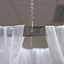 10ftx30ft White Sheer Ceiling Drape Curtain Panels Durable Flame Resistant Fabric - Linen Luxes