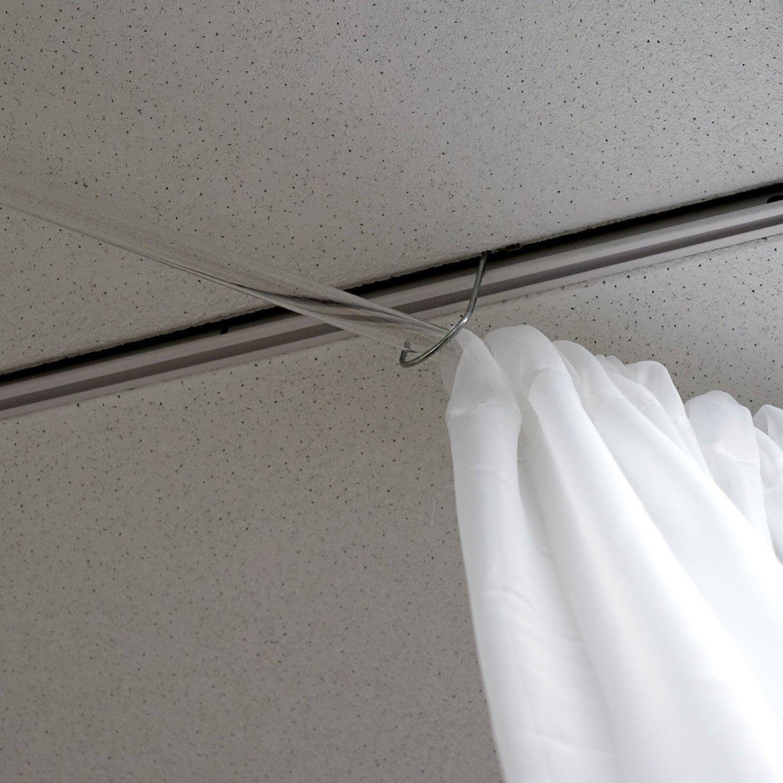 10ftx40ft White Sheer Ceiling Drape Curtain Panels Durable Flame Resistant Fabric - Linen Luxes