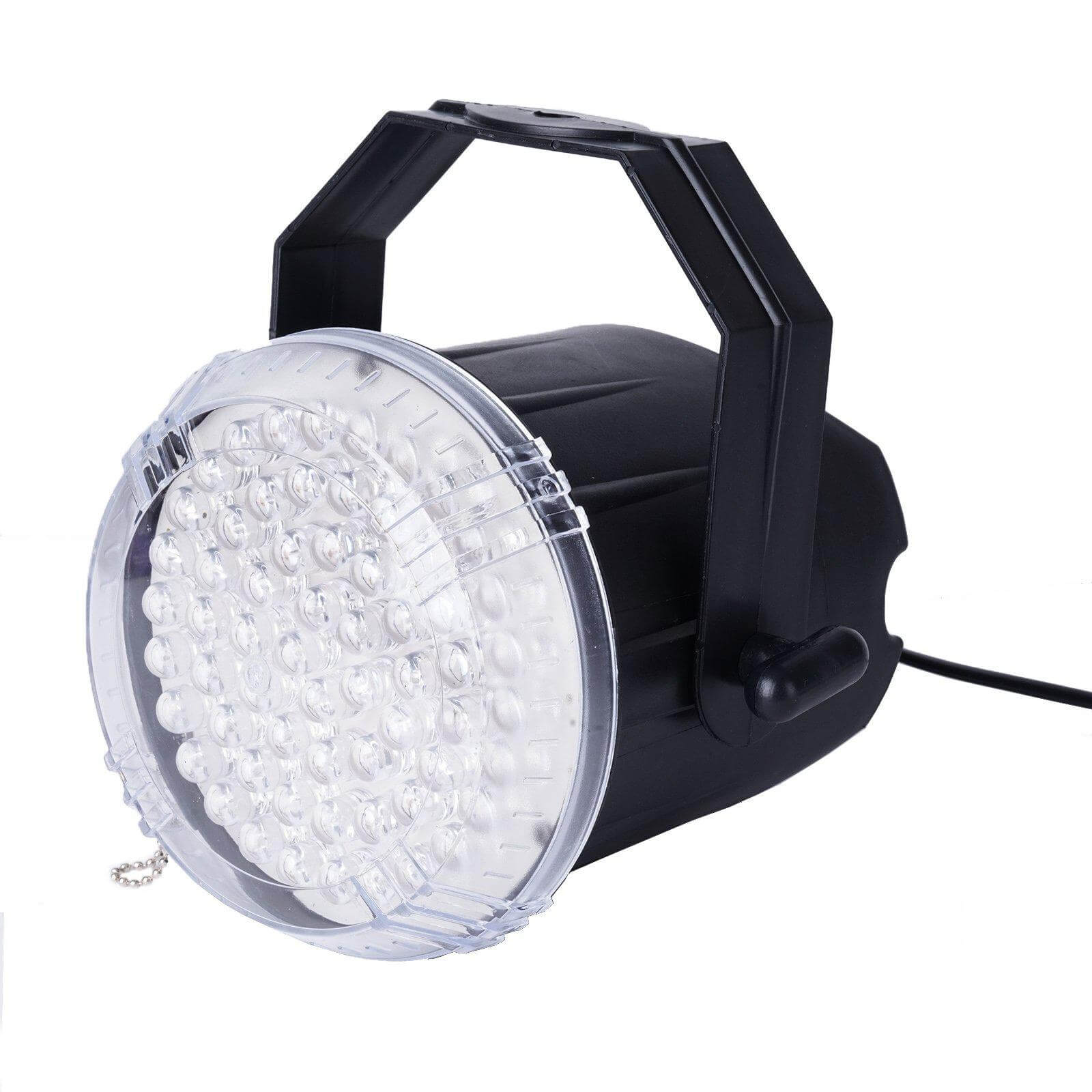 10W White 62 LED Stage Backdrop Uplight, Bright Strobe Spotlight With Brackets - Linen Luxes