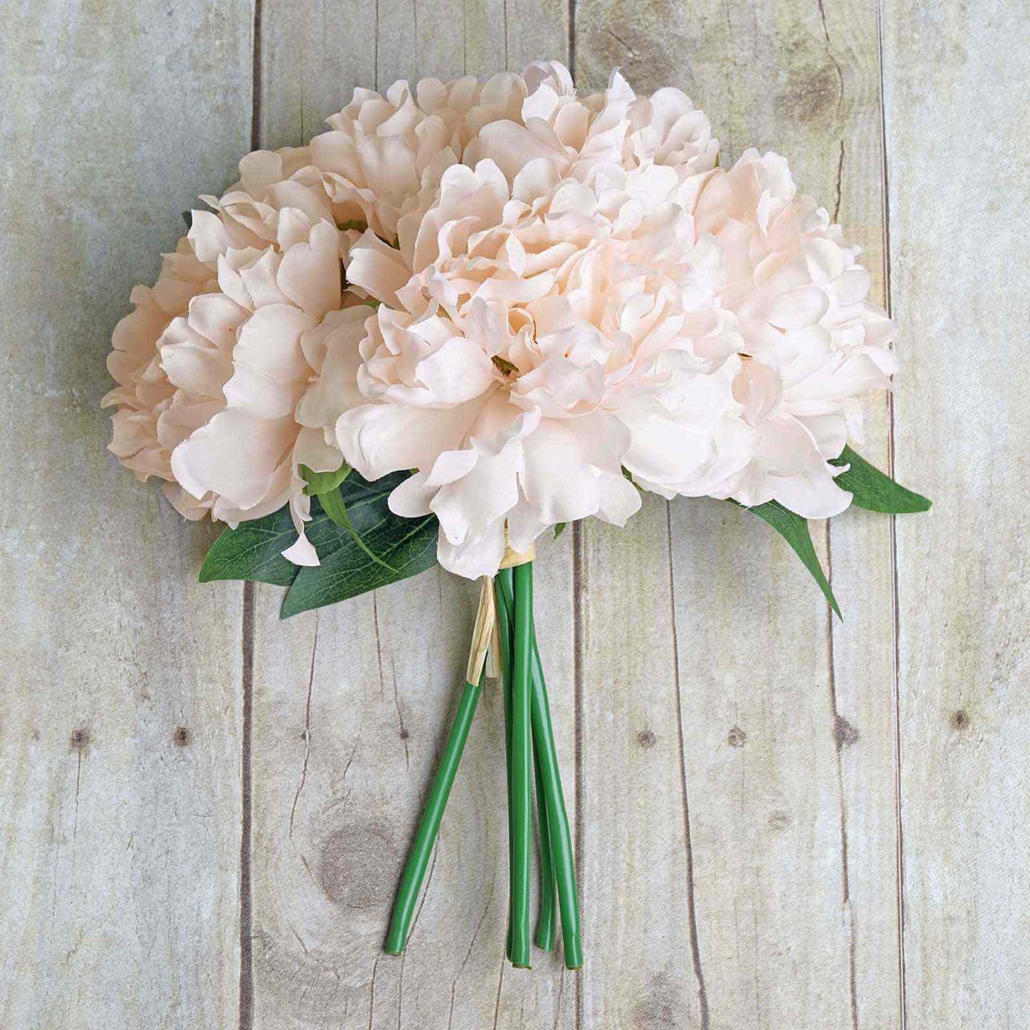 11" Blush Real Touch Artificial Silk Peonies Flower Bouquet - Linen Luxes
