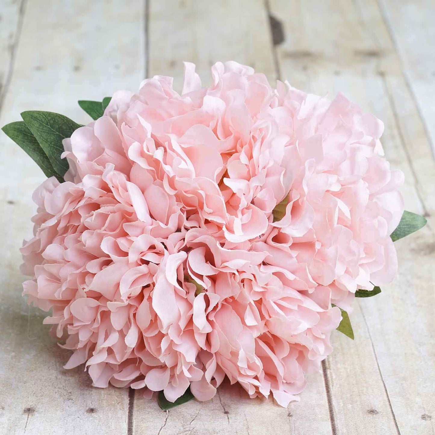 11" Pink Real Touch Artificial Silk Peonies Flower Bouquet - Linen Luxes