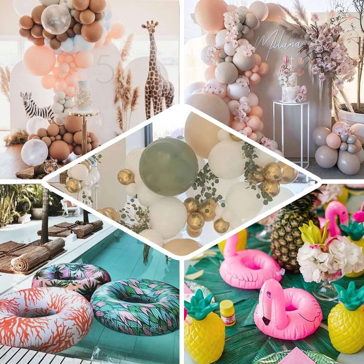 11" Pump Up The Fun Compactable Balloon Hand Pump Balloon Inflator - Linen Luxes