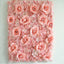 11 Sq ft. Blush and Cream 3D Silk Rose and Hydrangea Flower Wall Mat Backdrop - 4 Artificial Panels - Linen Luxes