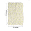 11 Sq ft. Cream 3D Silk Rose and Hydrangea Flower Wall Mat Backdrop - 4 Artificial Panels - Linen Luxes