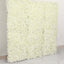11 Sq ft. Cream UV Protected Hydrangea Flower Wall Mat Backdrop - 4 Artificial Panels - Linen Luxes