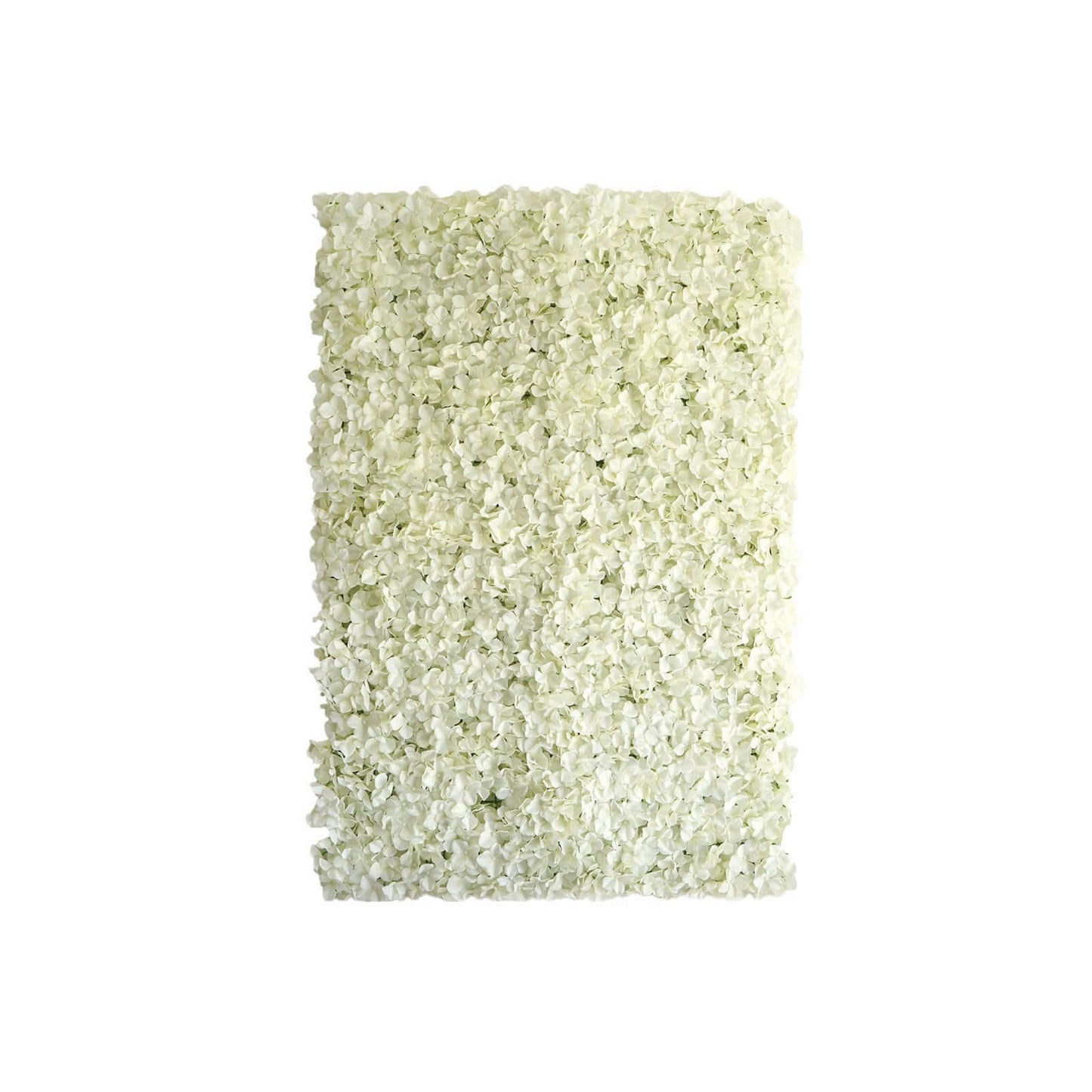 11 Sq ft. Cream UV Protected Hydrangea Flower Wall Mat Backdrop - 4 Artificial Panels - Linen Luxes