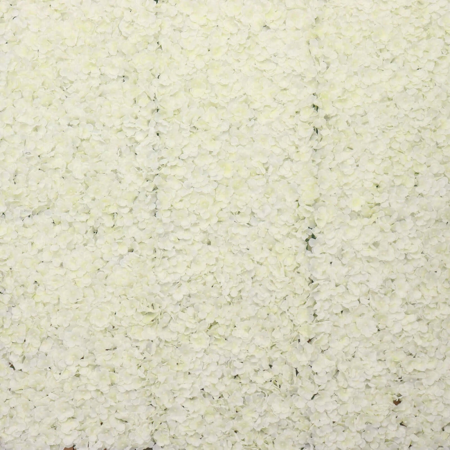 11 Sq ft. Cream UV Protected Hydrangea Flower Wall Mat Backdrop - 4 Artificial Panels - Linen Luxes