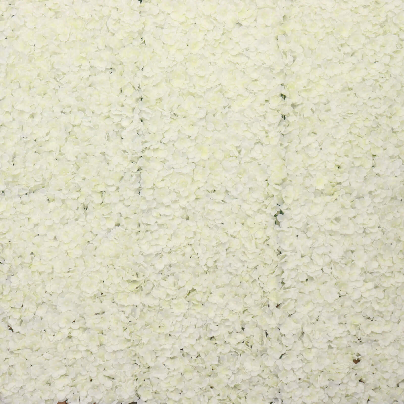 11 Sq ft. Cream UV Protected Hydrangea Flower Wall Mat Backdrop - 4 Artificial Panels - Linen Luxes